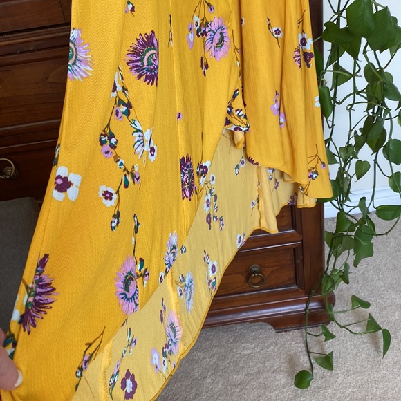 Free People Lost in You Yellow Floral Midi Dress - Picture 7 of 15